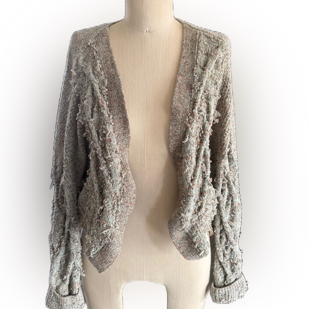 Jessica Simpson Women’s Open Cardigan Shrug Sweater Olive Green. Size Medium